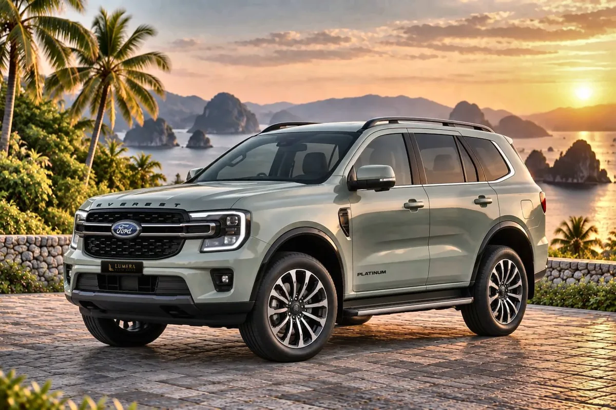 Ford Everest Platinum (2026, green)
